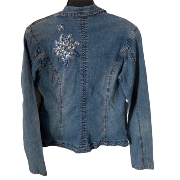 Original Threads women’s sequin jean jacket Size small - Picture 2 of 6